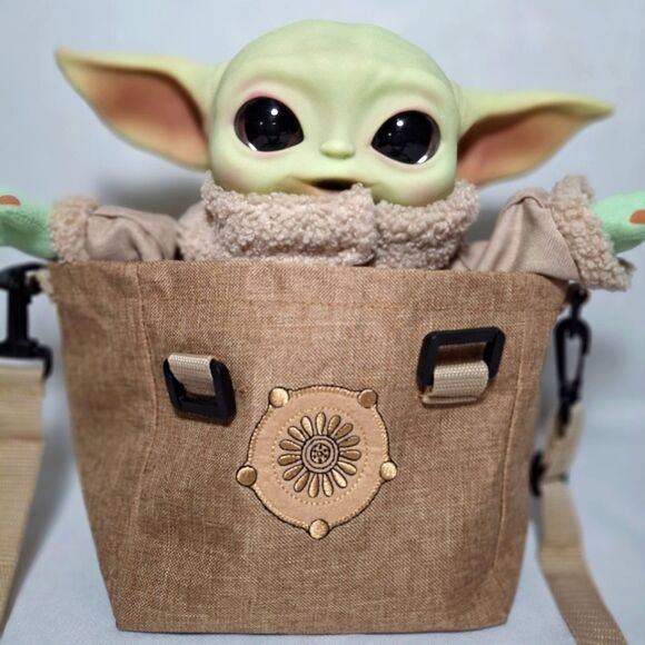 Mattel Star Wars Grogu Plush 10-inch Toy, Character Figure with Soft Body, Sound - Picture 2 of 6